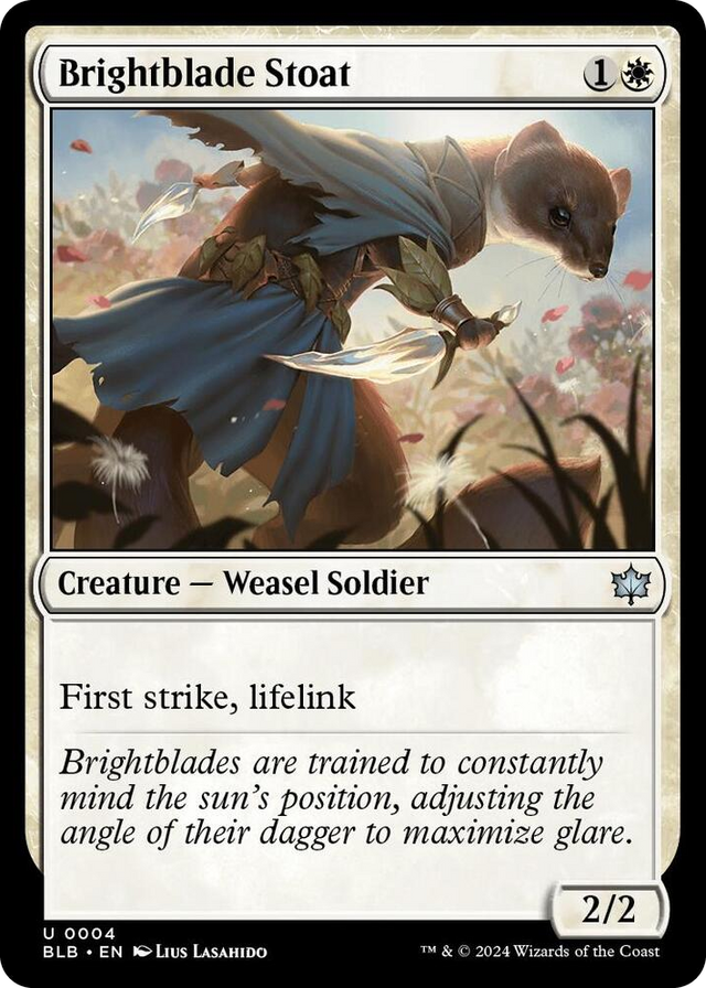 0004 Brightblade Stoat U Bloomburrow