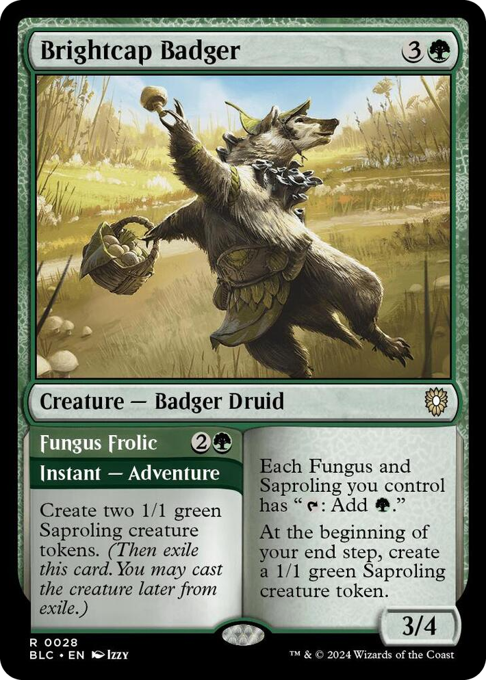 0028 Brightcap Badger R Commander: Bloomburrow