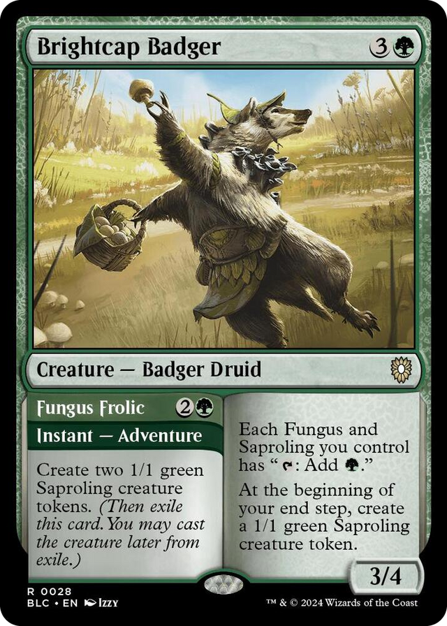 0028 Brightcap Badger R Commander: Bloomburrow