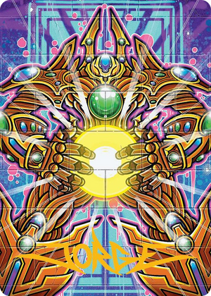 0053 Brightglass Gearhulk Art Card (Gold-Stamped Signature) S Art Series: Aetherdrift