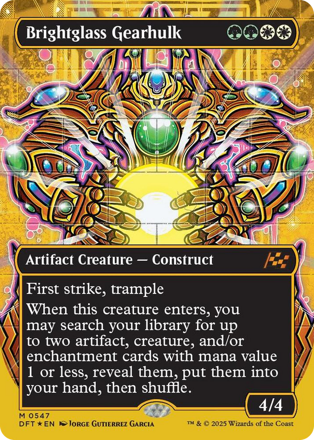 0547 Brightglass Gearhulk (Borderless) (First-Place Foil) M Aetherdrift