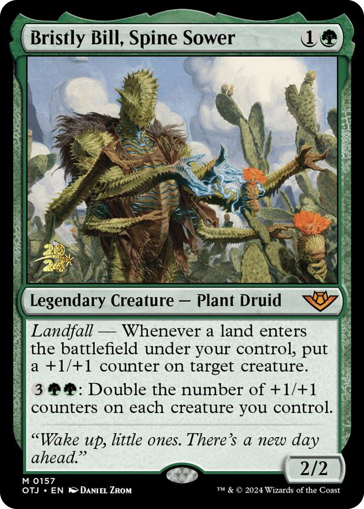 0157 Bristly Bill, Spine Sower M Prerelease Cards