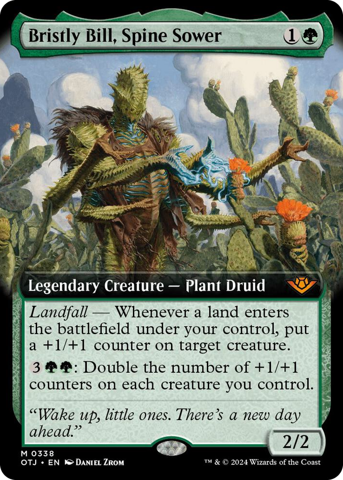 Bristly Bill, Spine Sower (Extended Art) #338 M - Outlaws of Thunder Junction Pokemon card