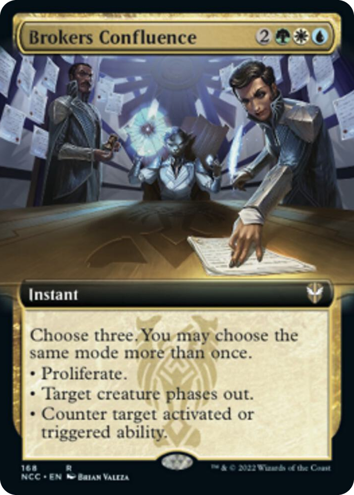 0168 Brokers Confluence (Extended Art) R Commander: Streets of New Capenna