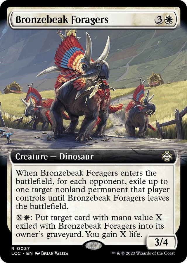 0037 Bronzebeak Foragers (Extended Art) R Commander: The Lost Caverns of Ixalan