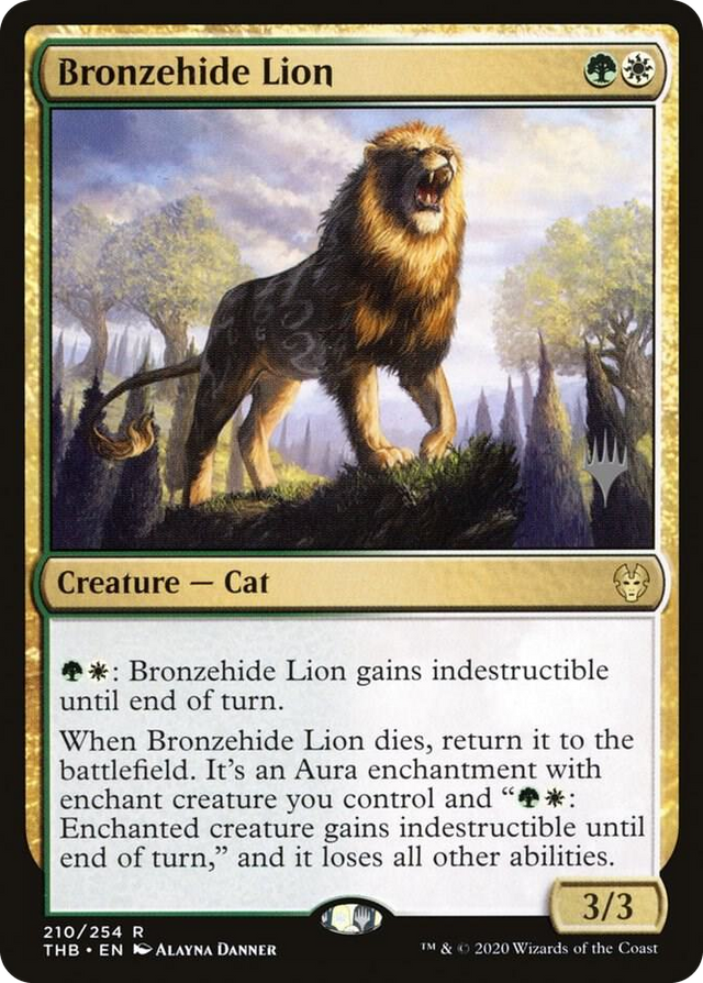 0210 Bronzehide Lion R Promo Pack: Theros Beyond Death