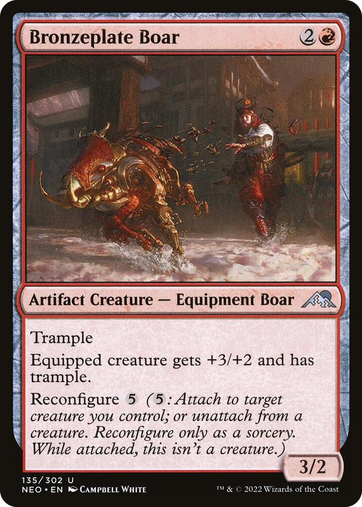 0135 Bronzeplate Boar U Kamigawa: Neon Dynasty