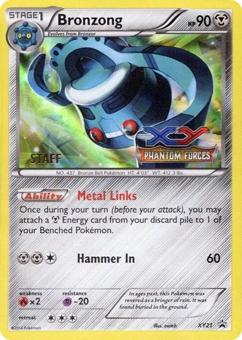XY021 Bronzong - XY21 (Prerelease) [Staff] Promo XY Promos
