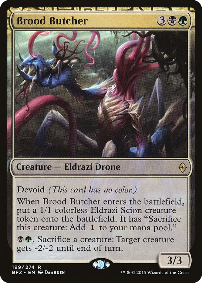 Brood Butcher #199 R - Battle for Zendikar Pokemon card