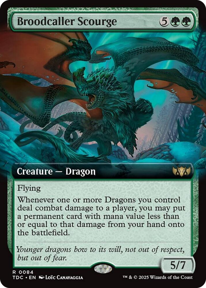 Broodcaller Scourge (Extended Art) #84 R - Commander: Tarkir: Dragonstorm Pokemon card