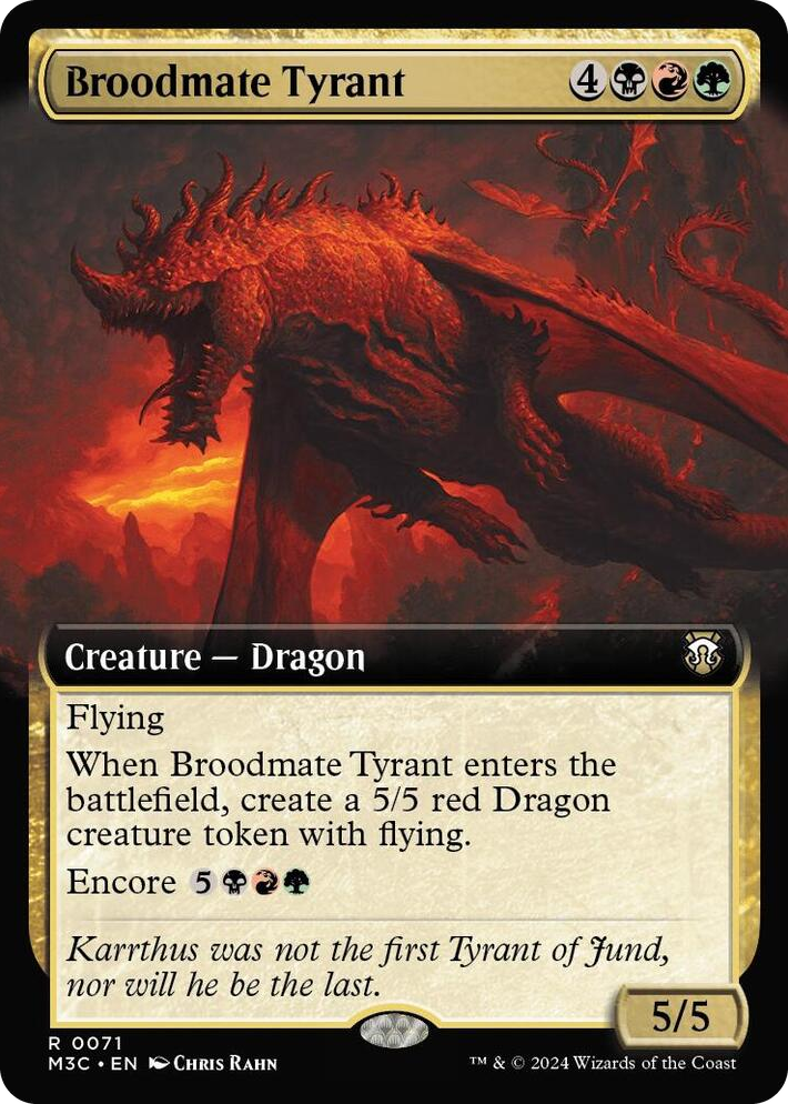 0071 Broodmate Tyrant (Extended Art) R Commander: Modern Horizons 3