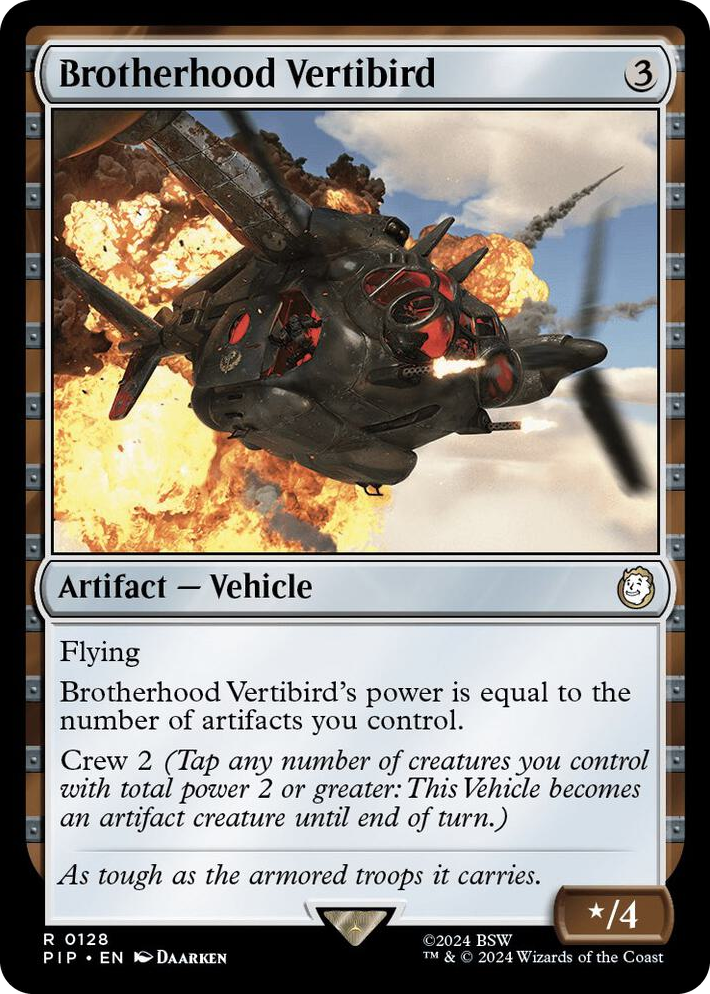 0128 Brotherhood Vertibird R Universes Beyond: Fallout