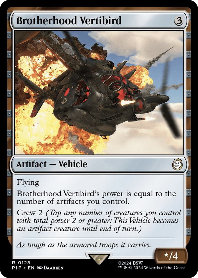 0128 Brotherhood Vertibird R Universes Beyond: Fallout