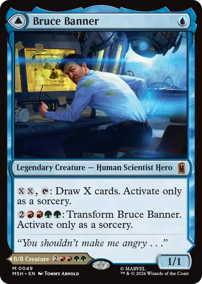 Bruce Banner #49 M - Marvel Super Heroes Pokemon card