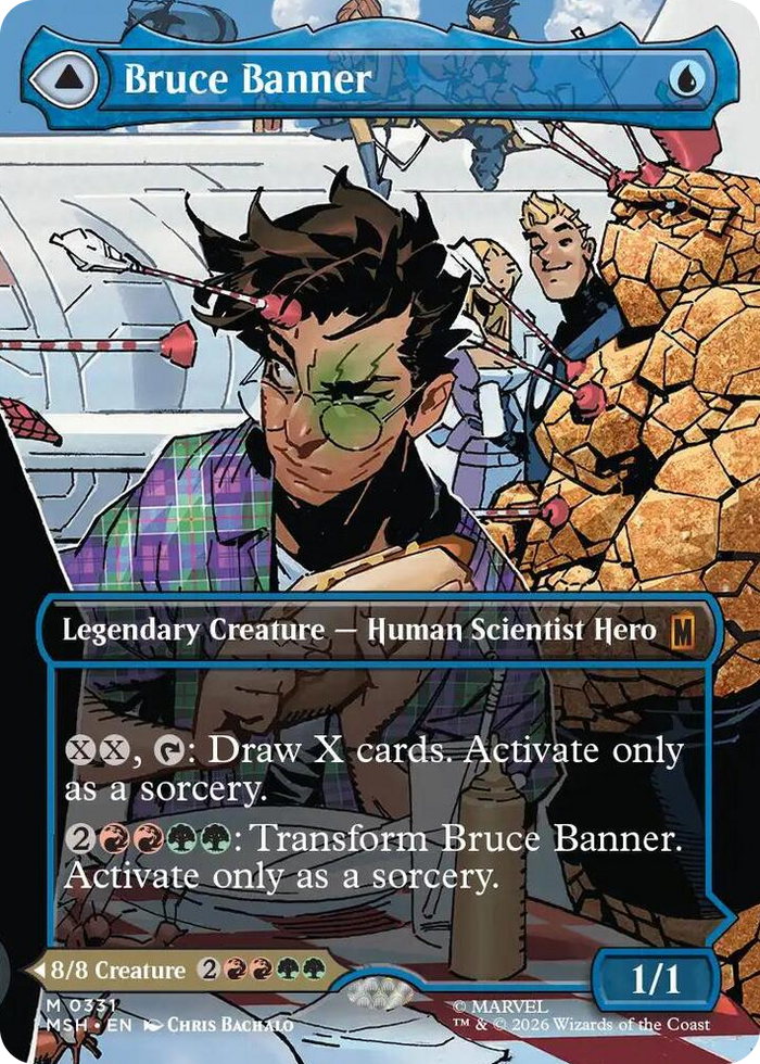 Bruce Banner (Borderless) (0331) #331 M - Marvel Super Heroes Pokemon card