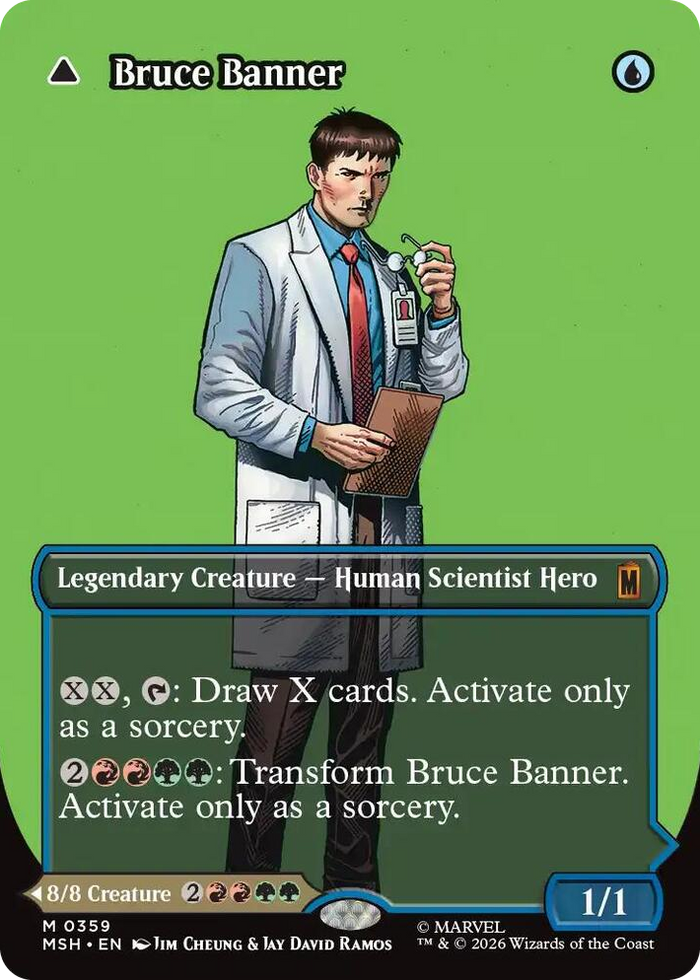 Bruce Banner (Borderless) (0359) #359 M - Marvel Super Heroes Pokemon card