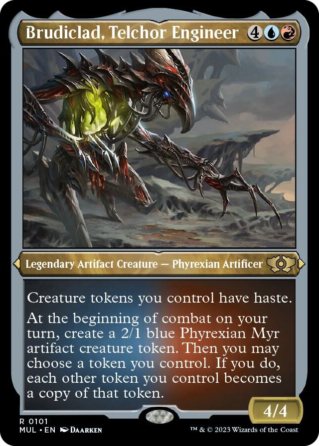 Brudiclad, Telchor Engineer (Foil Etched) #101 R - March of the Machine: Multiverse Legends Pokemon card
