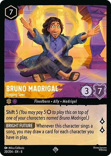 0020 Bruno Madrigal - Singing Seer Super Rare Reign of Jafar