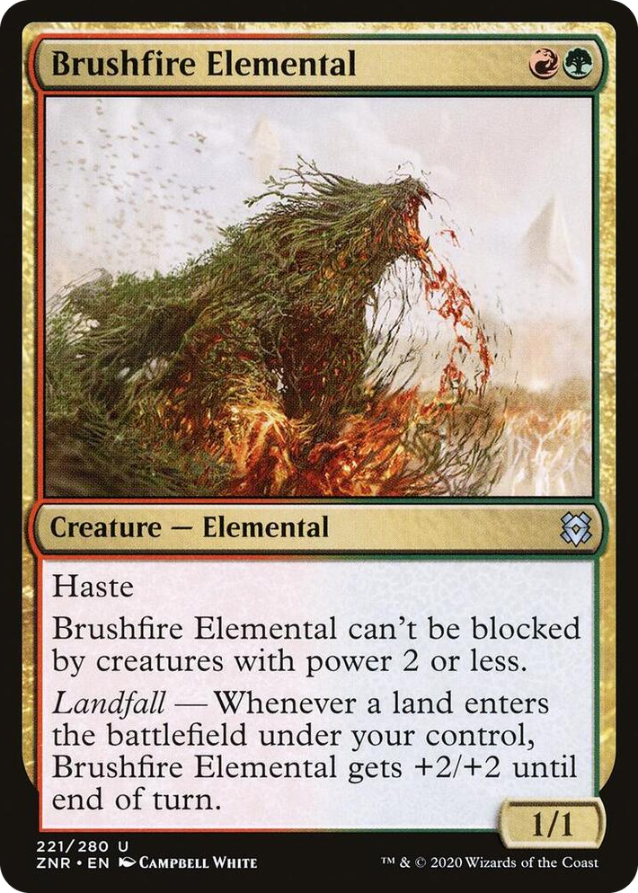 0221 Brushfire Elemental U Zendikar Rising