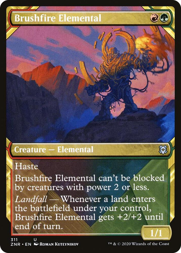 0311 Brushfire Elemental (Showcase) U Zendikar Rising