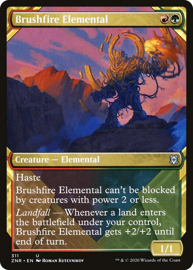 0311 Brushfire Elemental (Showcase) U Zendikar Rising