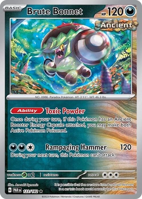 0123 Brute Bonnet - 123/182 (Cosmos Holo) Rare Miscellaneous Cards & Products