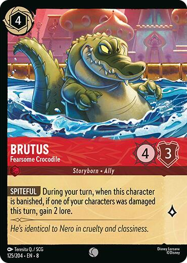 0125 Brutus - Fearsome Crocodile (Foil) Common Reign of Jafar