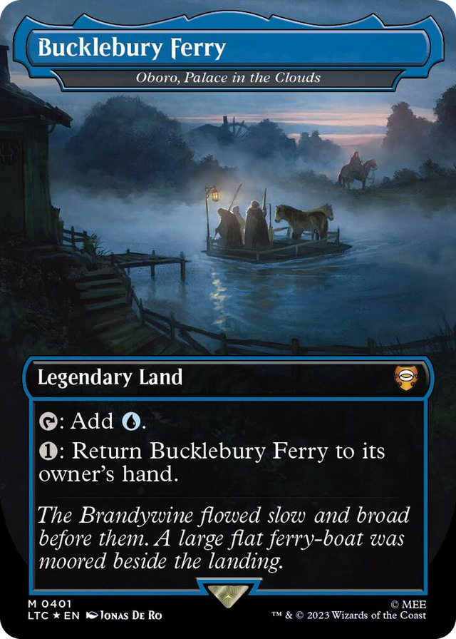 0401 Bucklebury Ferry - Oboro, Palace in the Clouds (Borderless) (Surge Foil) M Commander: The Lord of the Rings: Tales of Middle-earth