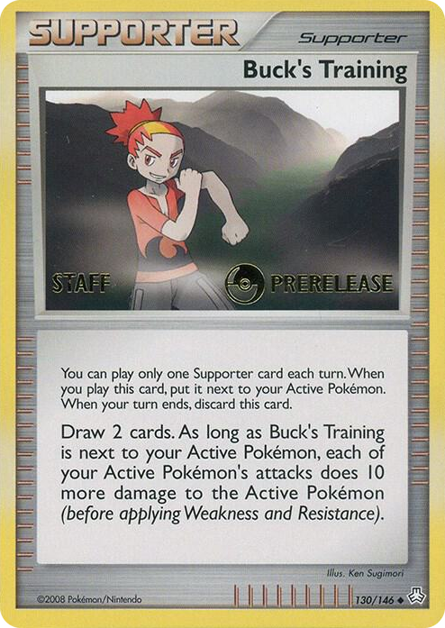 0130 Buck's Training - 130/146 (Prerelease) [Staff] Promo Miscellaneous Cards & Products