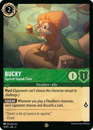 0015 Bucky - Squirrel Squeak Tutor Promo Disney Lorcana Promo Cards