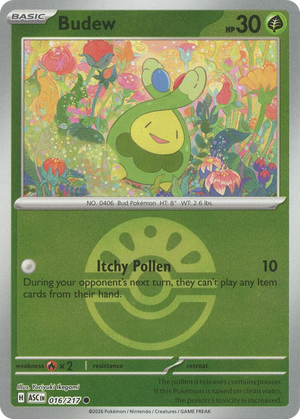 0016 Budew - 016/217 (Friend Ball) Common Ascended Heroes