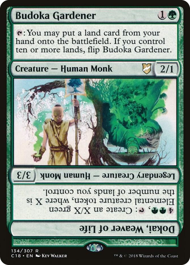 0134 Budoka Gardener // Dokai, Weaver of Life R Commander 2018