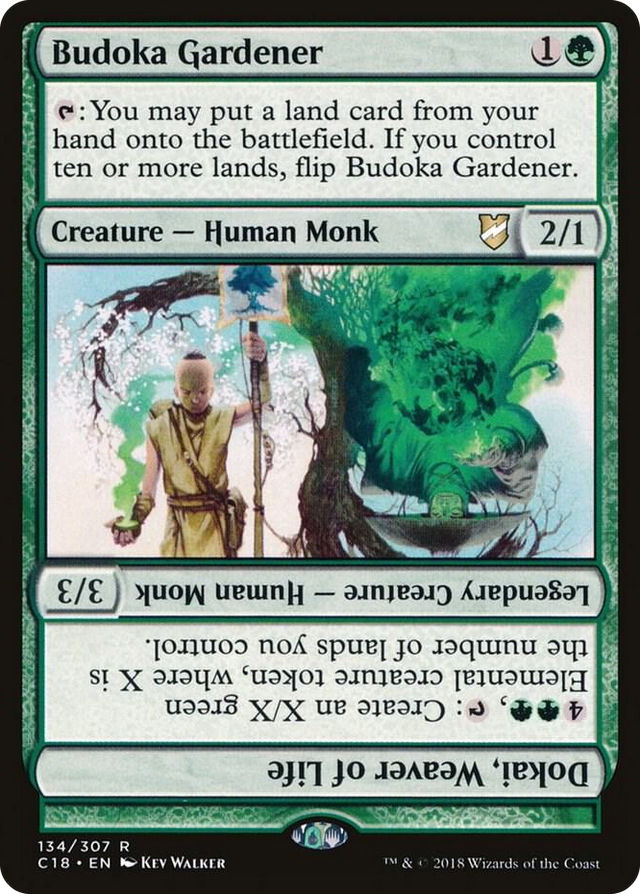 0134 Budoka Gardener // Dokai, Weaver of Life R Commander 2018