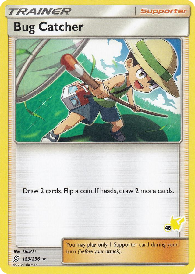 0189 Bug Catcher - 189/236 (#46 Pikachu Stamped) Promo Battle Academy