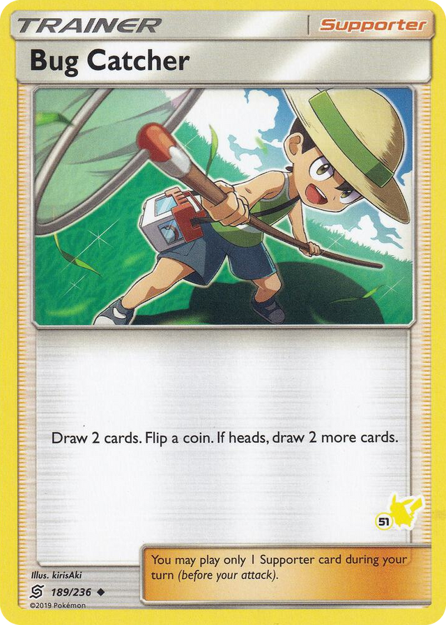 0189 Bug Catcher - 189/236 (#51 Pikachu Stamped) Promo Battle Academy