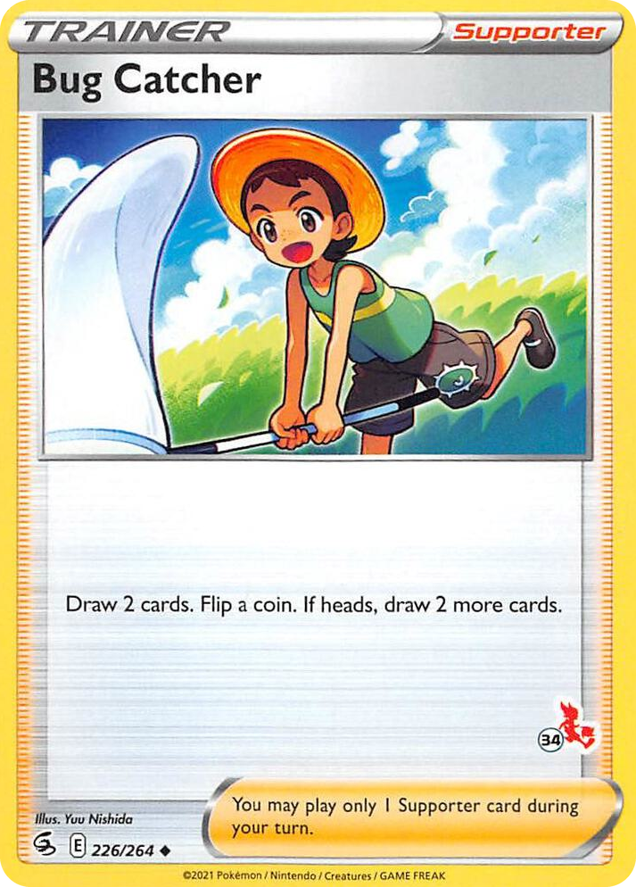 0226 Bug Catcher - 226/264 (#34 Cinderace Stamped) Promo Battle Academy 2022
