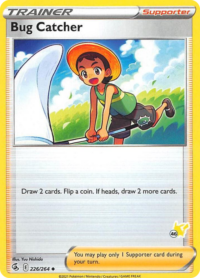 0226 Bug Catcher - 226/264 (#46 Pikachu Stamped) Promo Battle Academy 2022