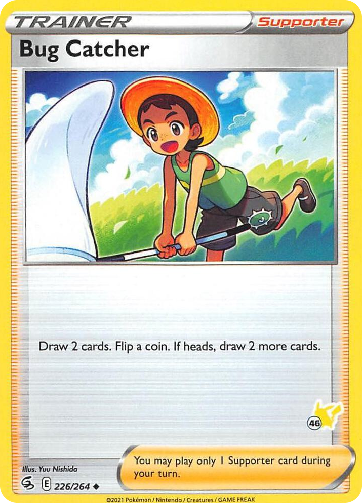 0226 Bug Catcher - 226/264 (#46 Pikachu Stamped) Promo Battle Academy 2022