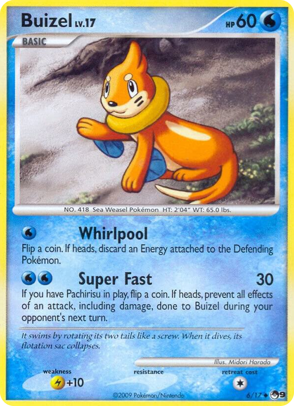 0006 Buizel Uncommon POP Series 9