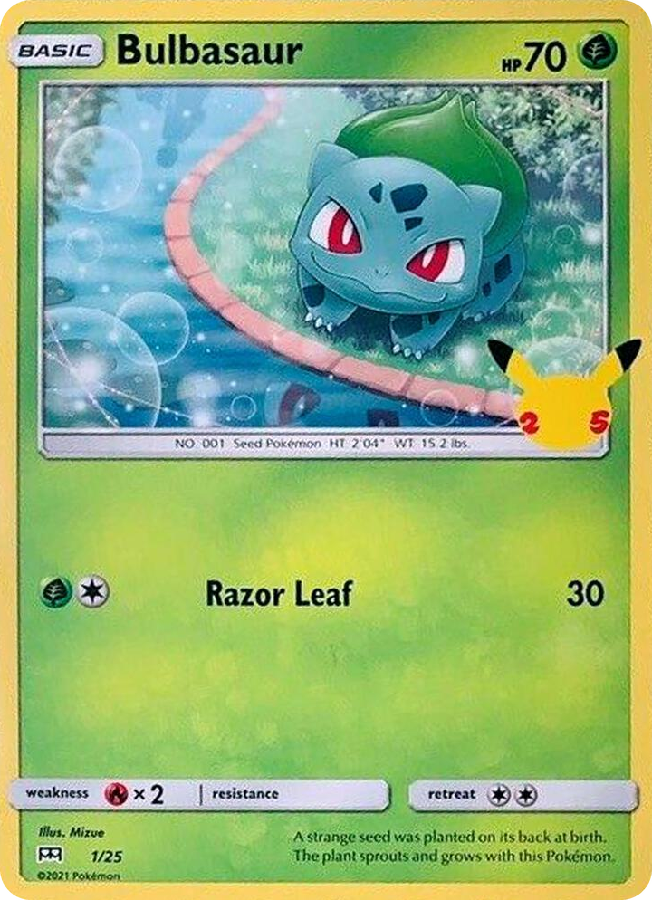 0001 Bulbasaur Promo McDonald's 25th Anniversary Promos