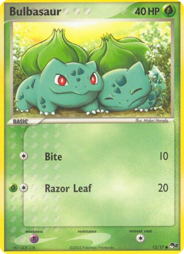 0012 Bulbasaur Common POP Series 2