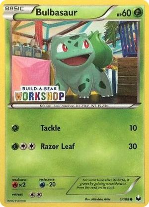 0001 Bulbasaur - 1/108 (Build-A-Bear Workshop Exclusive) Promo Miscellaneous Cards & Products