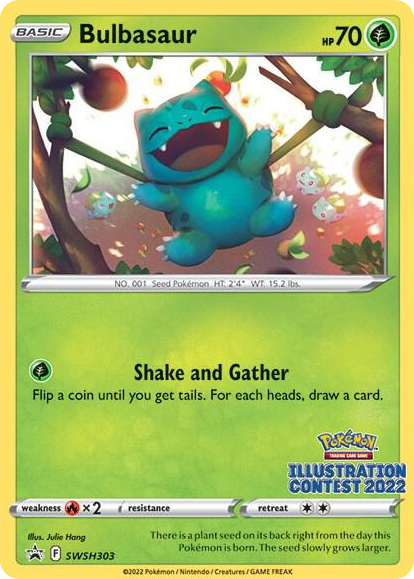 0303 Bulbasaur (Illustration Contest 2022) Promo Sword & Shield Promo Cards