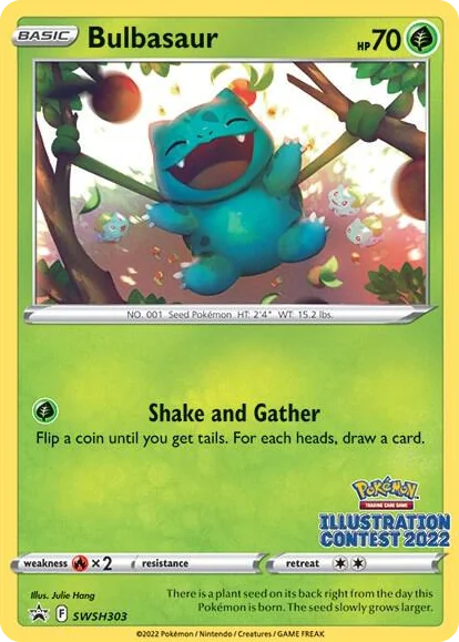 0303 Bulbasaur (Illustration Contest 2022) Promo Sword & Shield Promo Cards