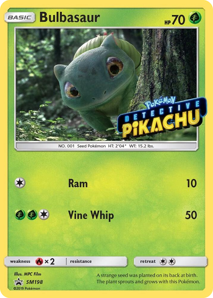 SM198 Bulbasaur - SM198 (Detective Pikachu Stamped) Promo SM Promos