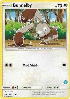 0087 Bunnelby (4) Common SM Trainer Kit: Alolan Sandslash & Alolan Ninetales