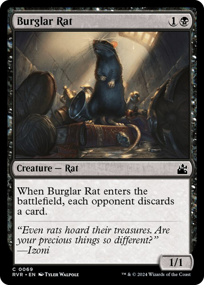 Burglar Rat #69 C - Ravnica Remastered Pokemon card