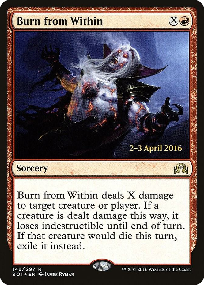 Burn from Within #148 R - Prerelease Cards Pokemon card