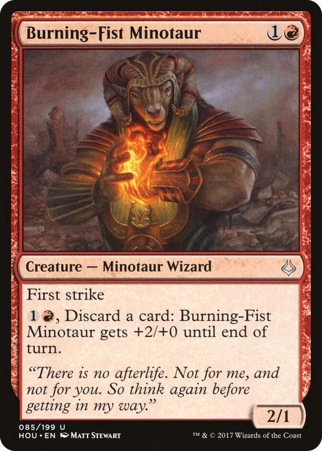 0085 Burning-Fist Minotaur U Hour of Devastation