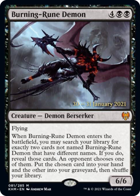 0081 Burning-Rune Demon M Prerelease Cards